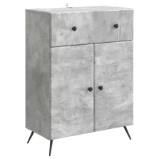   vidaXL Széf fiókkal Betonszürke 66 x 34,5 x 90 cm Szerelt Fa