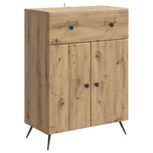   vidaXL Széf fiókkal Kézműves Tölgy 66 x 34,5 x 90 cm Szerelt Fa