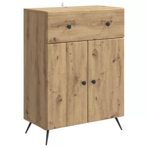 vidaXL Széf fiókkal Kézműves Tölgy 66 x 34,5 x 90 cm Szerelt Fa