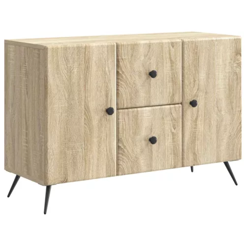 vidaXL Széf fiókkal Sonoma Tölgy 89 x 34,5 x 60 cm Szerelt Fa