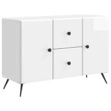   vidaXL Széf fiókkal Magasfényű Fehér 89 x 34,5 x 60 cm Szerelt Fa