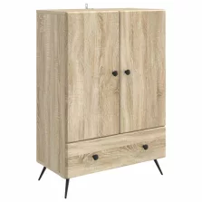   vidaXL Széf fiókkal Sonoma Tölgy 66 x 34,5 x 95 cm Szerelt Fa