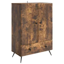   vidaXL Széf fiókkal Füstös Tölgy 66 x 34,5 x 95 cm Szerelt Fa