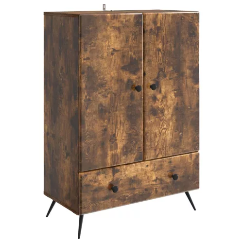 vidaXL Széf fiókkal Füstös Tölgy 66 x 34,5 x 95 cm Szerelt Fa