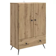   vidaXL Széf fiókkal Kézműves Tölgy 66 x 34,5 x 95 cm Szerelt Fa