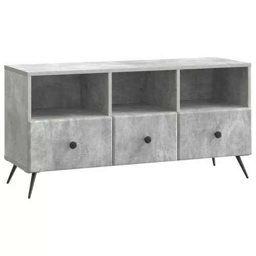 vidaXL TV szekrény fiókkal Betonszürke 102 x 34,5 x 50 cm Szerelt Fa