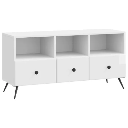vidaXL TV szekrény Magasfényű Fehér 102 x 34,5 x 50 cm Szerelt Fa