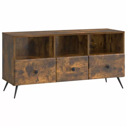 vidaXL TV szekrény fiókkal Füstös Tölgy 102 x 34,5 x 50 cm Szerelt Fa