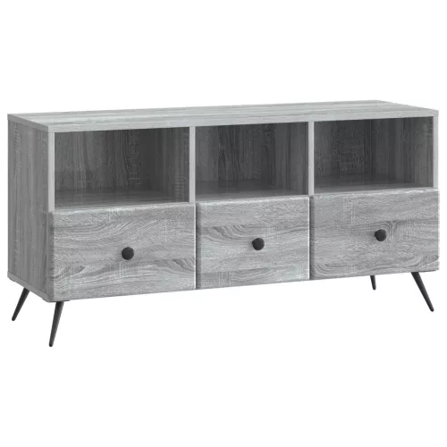 vidaXL TV szekrény fiókkal Szürke Sonoma 102 x 34,5 x 50 cm Szerelt Fa