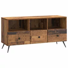   vidaXL TV szekrény fiókkal Antik Fa 102 x 34,5 x 50 cm Szerelt Fa
