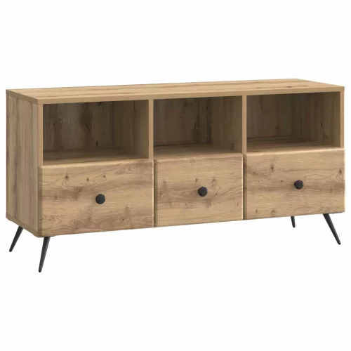 vidaXL TV szekrény Kézműves Tölgy 102 x 34,5 x 50 cm Szerelt Fa