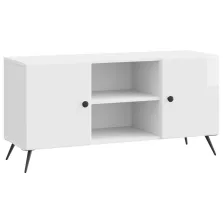   vidaXL TV szekrény Magasfényű Fehér 102 x 34,5 x 50 cm Szerelt Fa