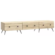   vidaXL TV szekrény fiókkal Sonoma Tölgy 147 x 34,5 x 30 cm Szerelt Fa