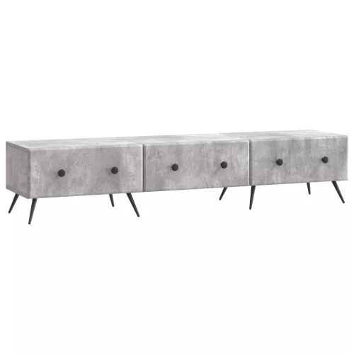 vidaXL TV szekrény fiókkal Betonszürke 147 x 34,5 x 30 cm Szerelt Fa