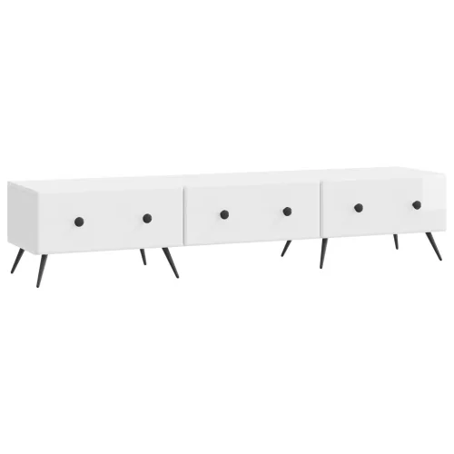 vidaXL TV szekrény Magasfényű Fehér 147 x 34,5 x 30 cm Szerelt Fa