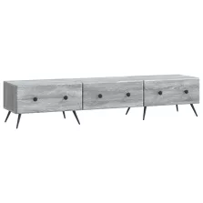   vidaXL TV szekrény fiókkal Szürke Sonoma 147 x 34,5 x 30 cm Szerelt Fa