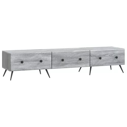 vidaXL TV szekrény fiókkal Szürke Sonoma 147 x 34,5 x 30 cm Szerelt Fa