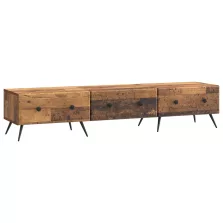   vidaXL TV szekrény fiókkal Antik Fa 147 x 34,5 x 30 cm Szerelt Fa