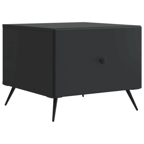 vidaXL Dohányzóasztal fiókkal Fekete 49 x 50 x 40 cm Szerelt Fa