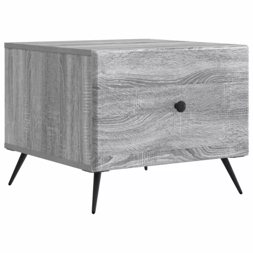 vidaXL Dohányzóasztal fiókkal Szürke Sonoma 49 x 50 x 40 cm Szerelt Fa