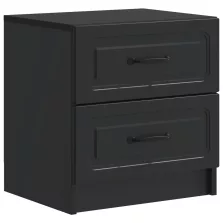   vidaXL Éjjeliszekrény fiókkal Fekete 43 x 34,5 x 44,5 cm Szerelt Fa