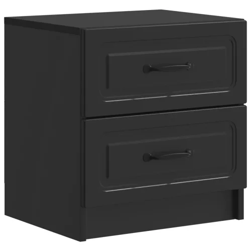vidaXL Éjjeliszekrény fiókkal Fekete 43 x 34,5 x 44,5 cm Szerelt Fa