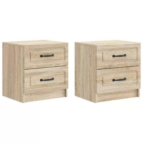 vidaXL Éjjeliszekrény fiókkal 2 pcs Sonoma Tölgy 43 x 34,5 x 44,5 cm