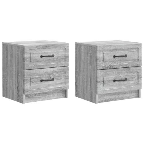 vidaXL Éjjeliszekrény fiókkal 2 pcs Szürke Sonoma 43 x 34,5 x 44,5 cm