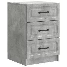   vidaXL Éjjeliszekrény fiókkal Betonszürke 43 x 41 x 63,5 cm Szerelt Fa