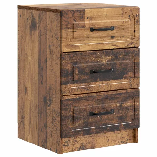 vidaXL Éjjeliszekrény fiókkal Antik Fa 43 x 41 x 63,5 cm Szerelt Fa