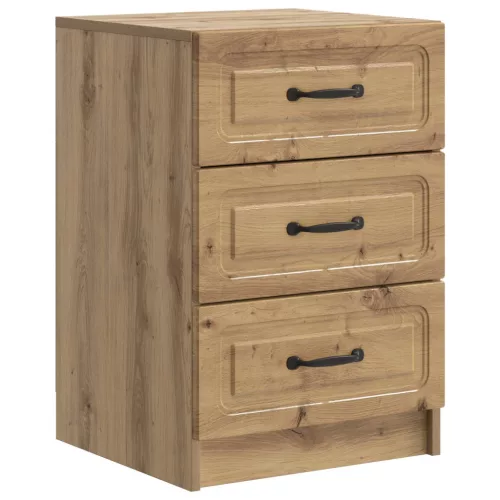 vidaXL Éjjeliszekrény Kézműves Tölgy 43 x 41 x 63,5 cm Szerelt Fa