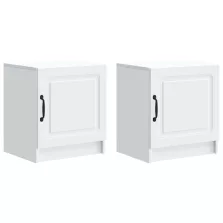   vidaXL Éjjeliszekrény 2 pcs Fehér 43 x 34,5 x 47 cm Szerelt Fa