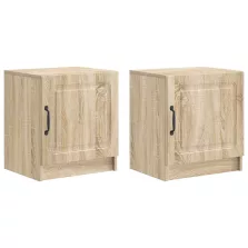   vidaXL Éjjeliszekrény 2 pcs Sonoma Tölgy 43 x 34,5 x 47 cm Szerelt Fa