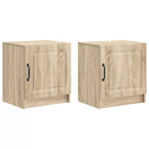 vidaXL Éjjeliszekrény 2 pcs Sonoma Tölgy 43 x 34,5 x 47 cm Szerelt Fa