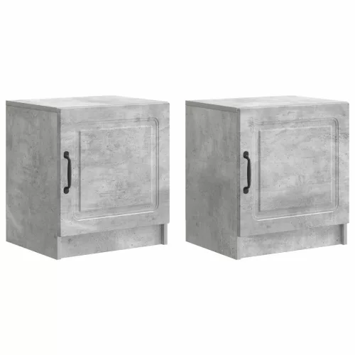 vidaXL Éjjeliszekrény 2 pcs Betonszürke 43 x 34,5 x 47 cm Szerelt Fa
