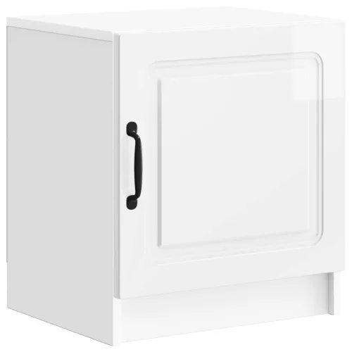vidaXL Éjjeliszekrény Magasfényű Fehér 43 x 34,5 x 47 cm Szerelt Fa