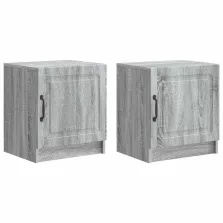   vidaXL Éjjeliszekrény 2 pcs Szürke Sonoma 43 x 34,5 x 47 cm Szerelt Fa