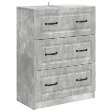   vidaXL Fiókos szekrény Betonszürke 66 x 34,5 x 87 cm Szerelt Fa