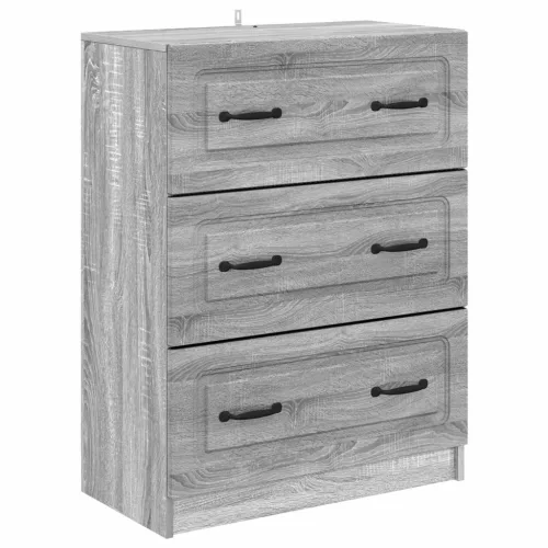 vidaXL Fiókos szekrény Szürke Sonoma 66 x 34,5 x 87 cm Szerelt Fa