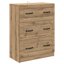   vidaXL Fiókos szekrény Kézműves Tölgy 66 x 34,5 x 87 cm Szerelt Fa