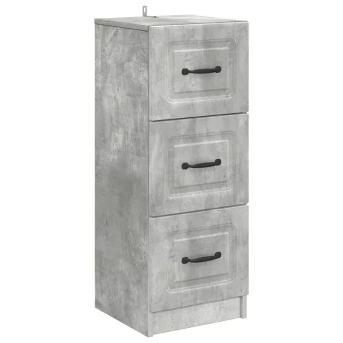vidaXL Fiókos szekrény Betonszürke 33 x 34,5 x 87 cm Szerelt Fa