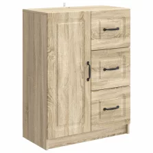   vidaXL Széf fiókkal Sonoma Tölgy 66 x 34,5 x 87 cm Szerelt Fa