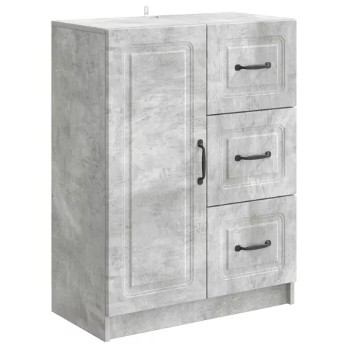 vidaXL Széf fiókkal Betonszürke 66 x 34,5 x 87 cm Szerelt Fa