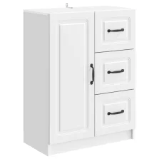   vidaXL Széf fiókkal Magasfényű Fehér 66 x 34,5 x 87 cm Szerelt Fa