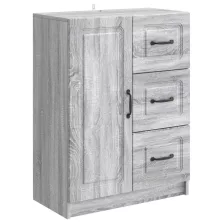   vidaXL Széf fiókkal Szürke Sonoma 66 x 34,5 x 87 cm Szerelt Fa