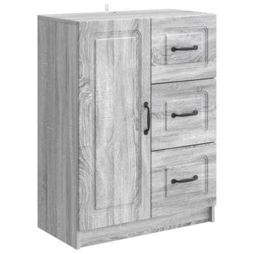 vidaXL Széf fiókkal Szürke Sonoma 66 x 34,5 x 87 cm Szerelt Fa
