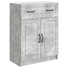   vidaXL Széf fiókkal Betonszürke 66 x 34,5 x 87 cm Szerelt Fa