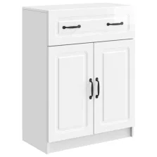   vidaXL Széf fiókkal Magasfényű Fehér 66 x 34,5 x 87 cm Szerelt Fa