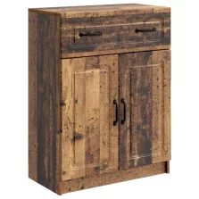 vidaXL Széf fiókkal Antik Fa 66 x 34,5 x 87 cm Szerelt Fa