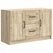   vidaXL Széf fiókkal Sonoma Tölgy 89 x 34,5 x 57 cm Szerelt Fa